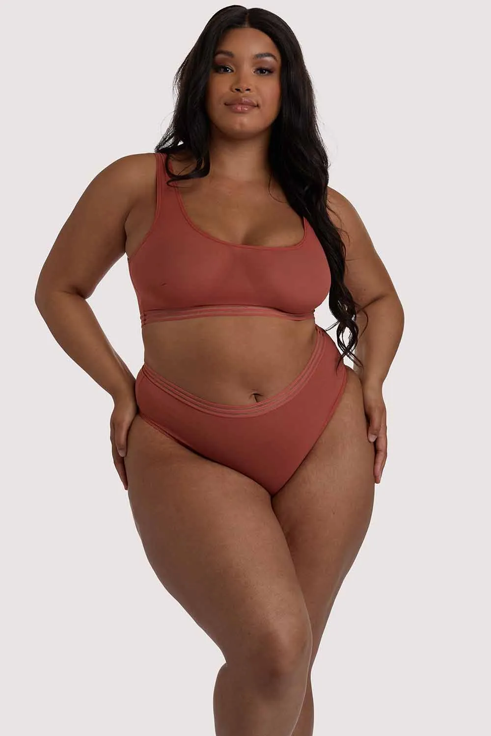 Chelsea Cinnamon Mesh Highwaist Brief