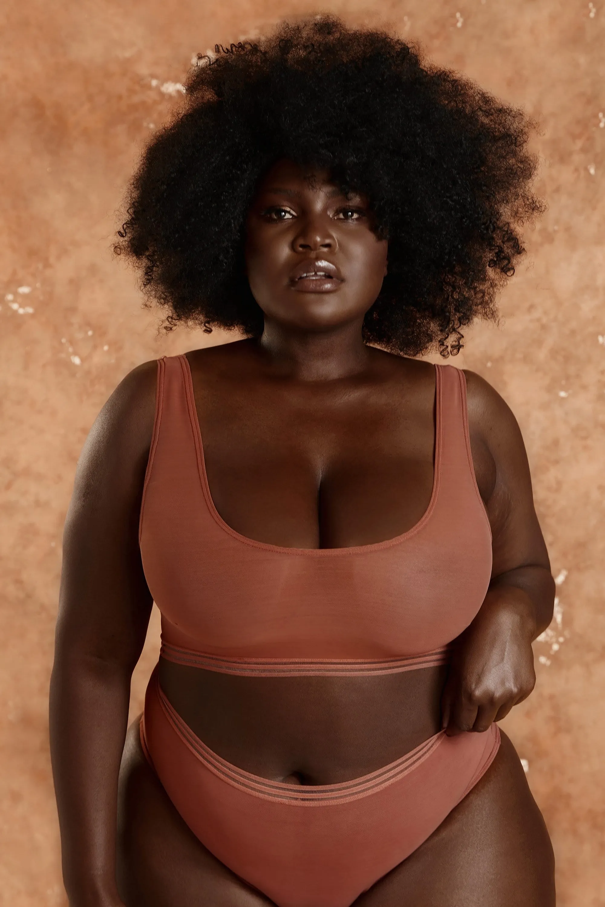 Chelsea Cinnamon Mesh Highwaist Brief