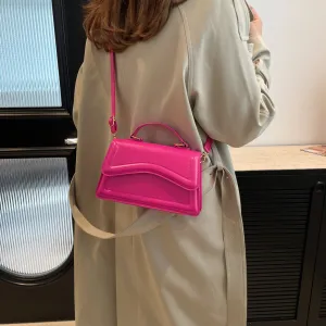 Colorful Shoulder Messenger Bag Stylish Good Texture Solid Color Women's