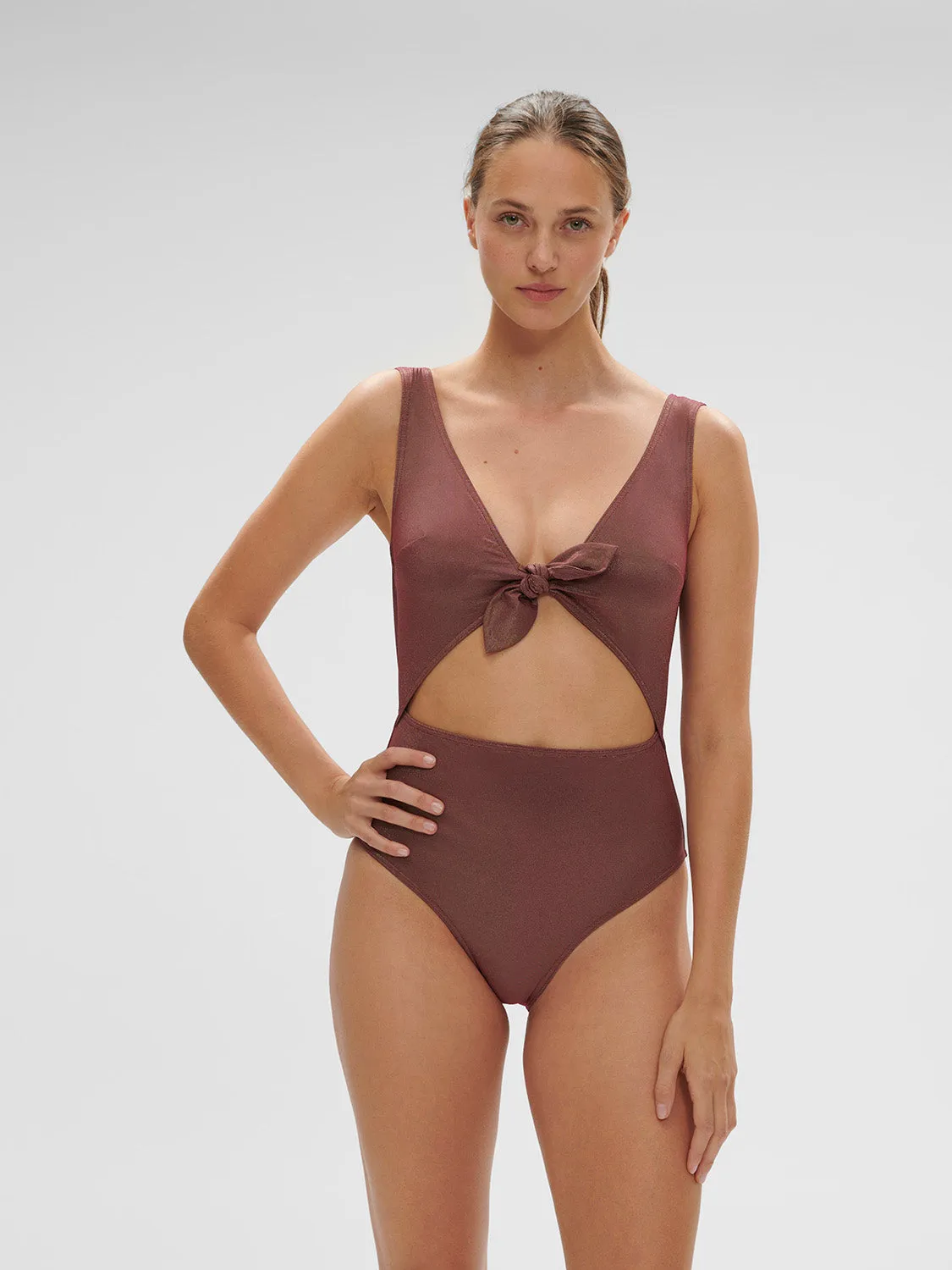 Daphn Wireless One-Piece - Lurex Dark Purple