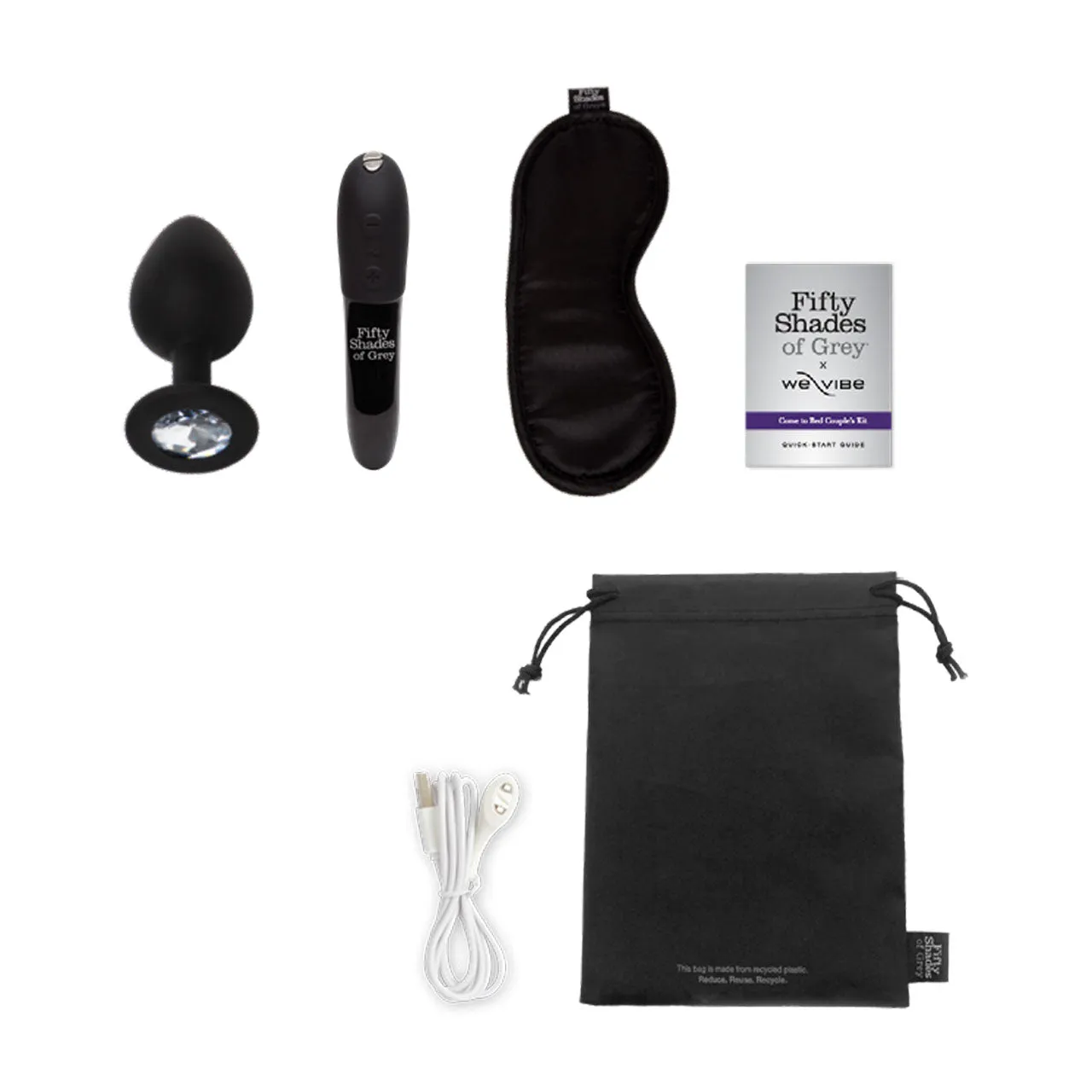 Fifty Shades of Grey X We-Vibe Tango X - Come to Bed Couple's Kit