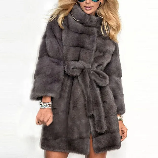 Fleece Faux Fur Jacket Coat Winter Women Overcoat 2019 Warm Fluffy Plush Plus Size Teddy Coats Elegant Streetwear Outwear 4XL