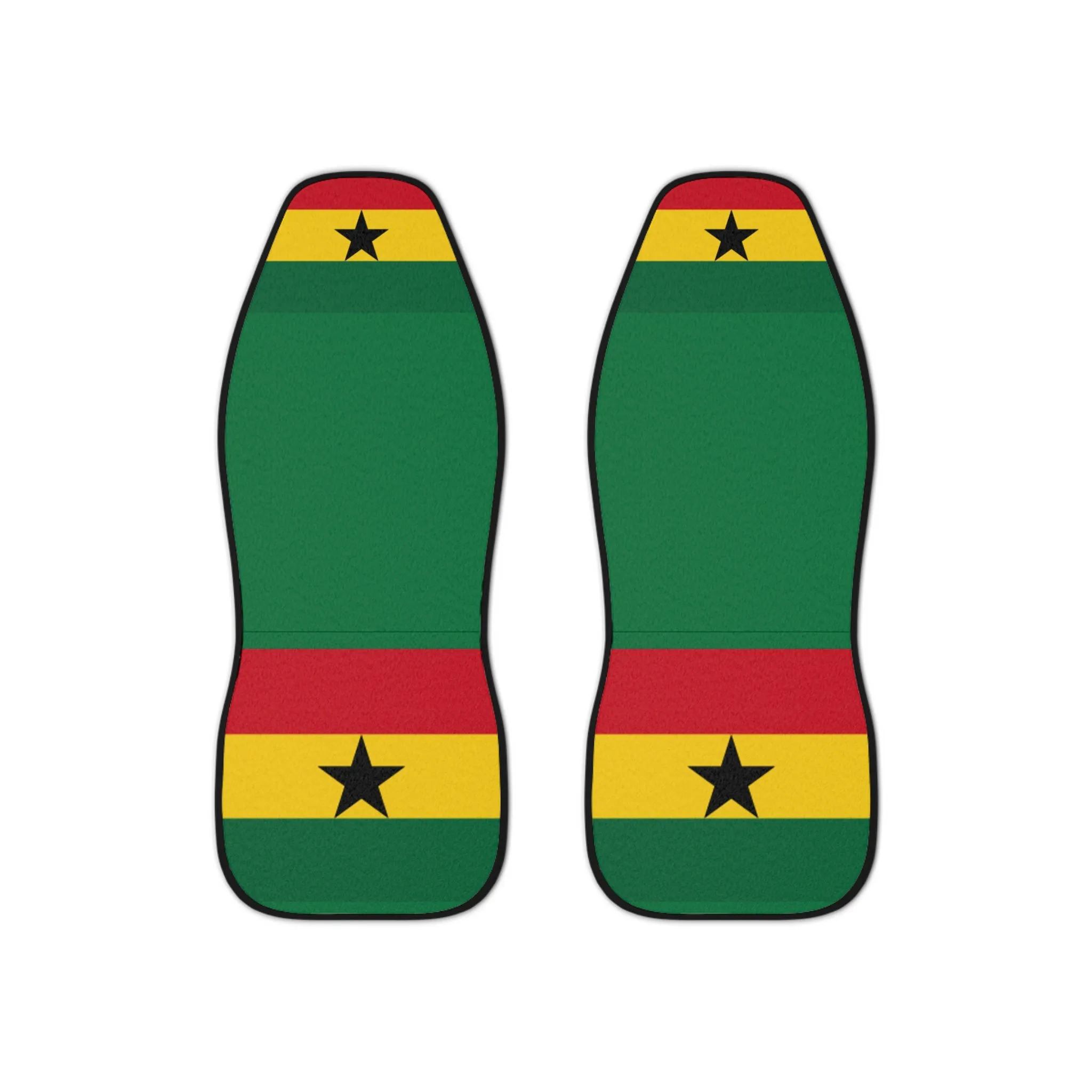 Ghanaian Flag Car Seat Covers - Stylish & Durable Auto Accessories