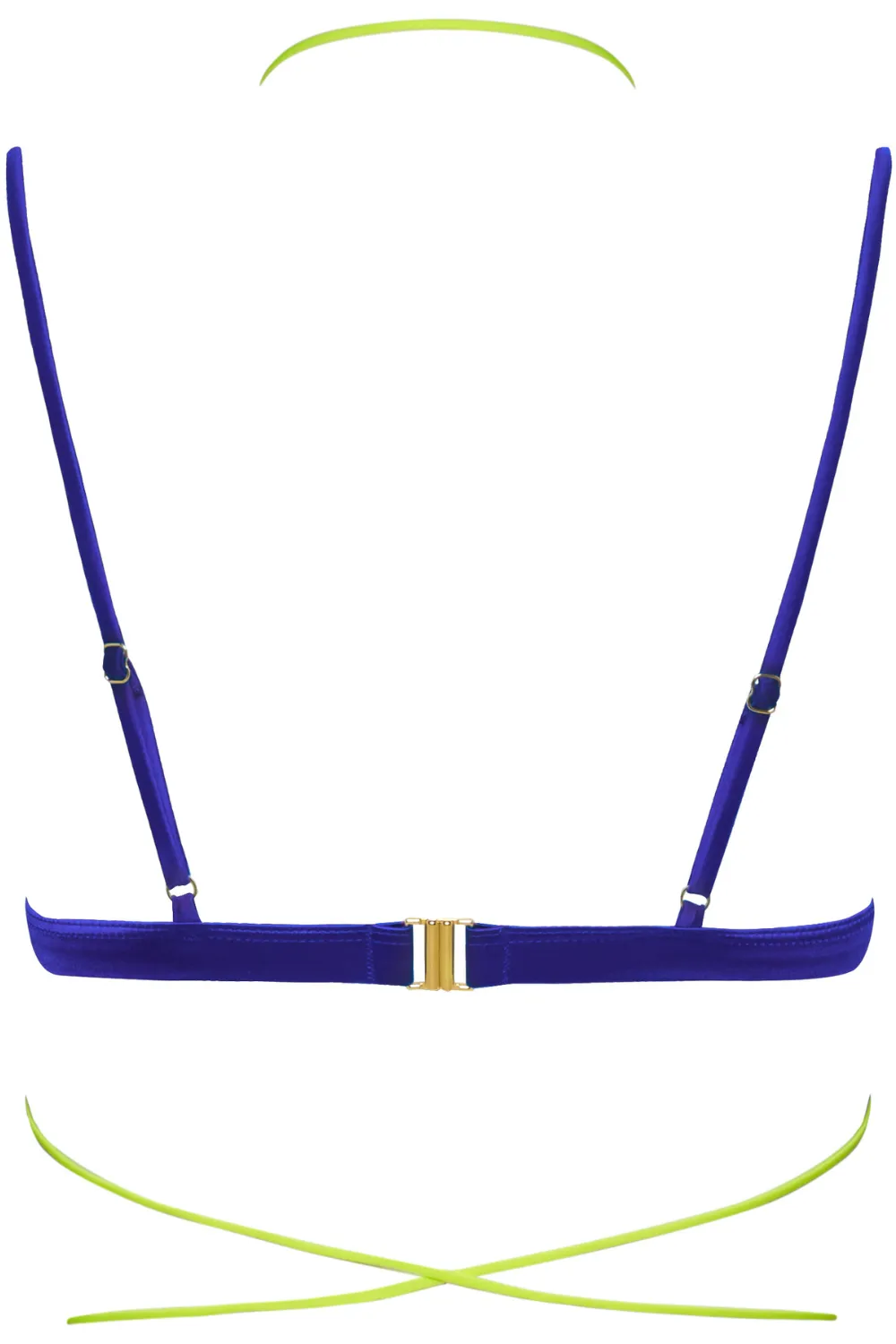 Glow Triangle Bikini Top in Blue
