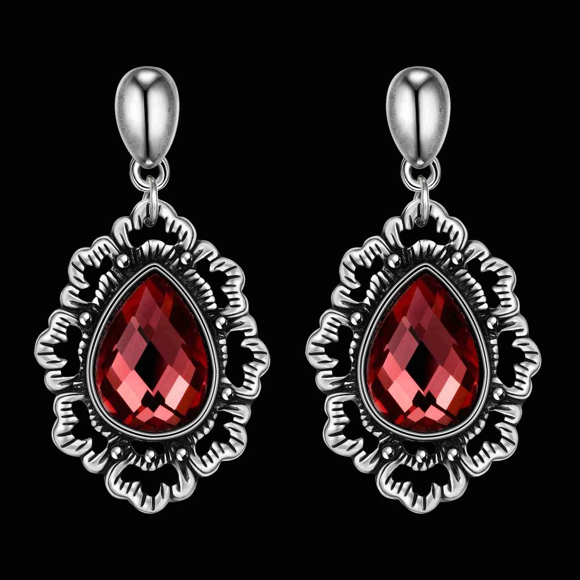 Gorgeous earing Polygon inlay crystal stud boucle doreille femme jewelry 267 ELY