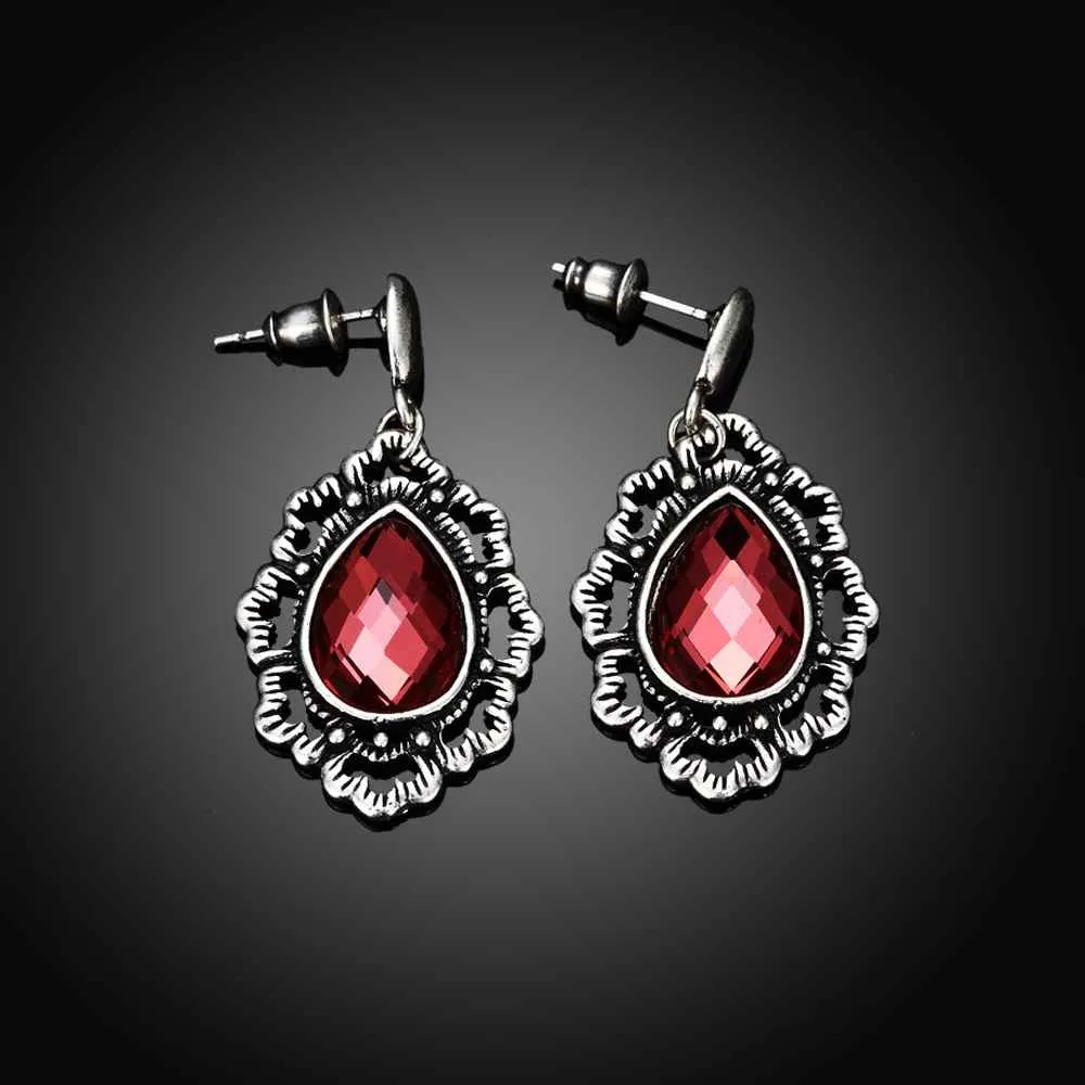 Gorgeous earing Polygon inlay crystal stud boucle doreille femme jewelry 267 ELY