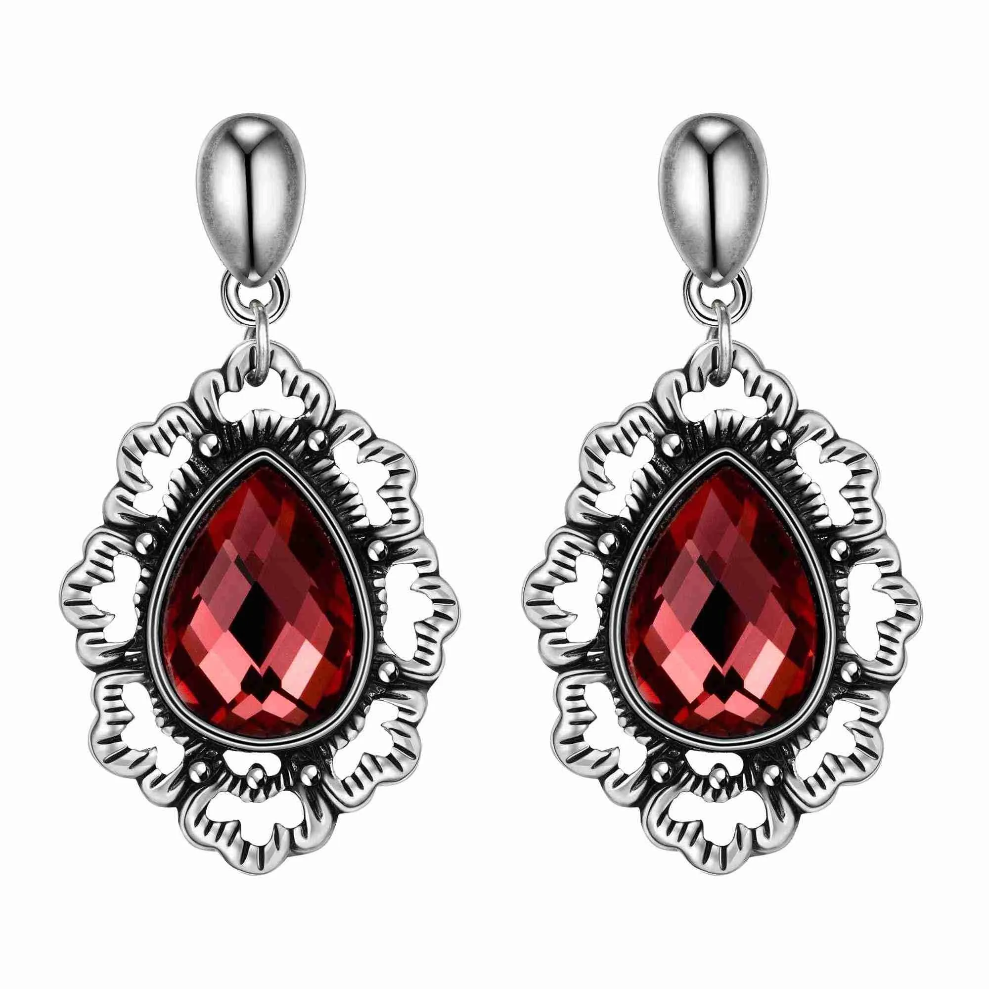 Gorgeous earing Polygon inlay crystal stud boucle doreille femme jewelry 267 ELY