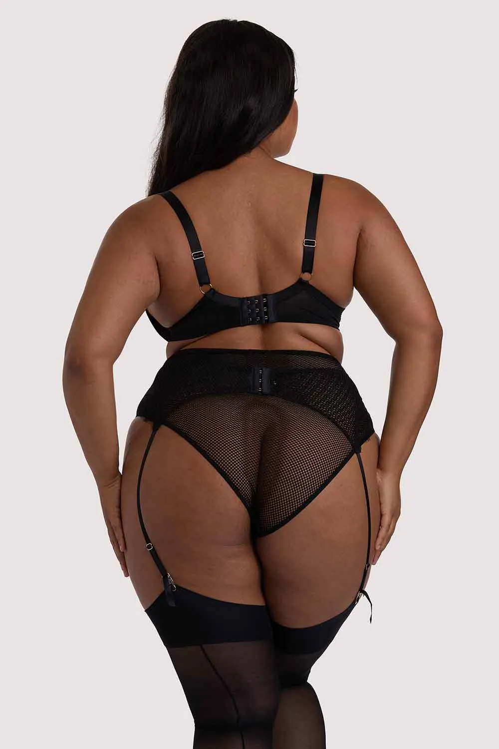 Khloe Black Floral Suspender