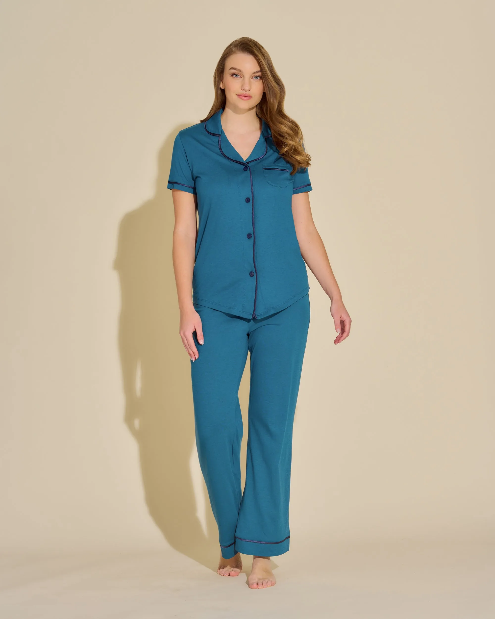 Kurzrmeliges Top & Hose Pyjama-Set