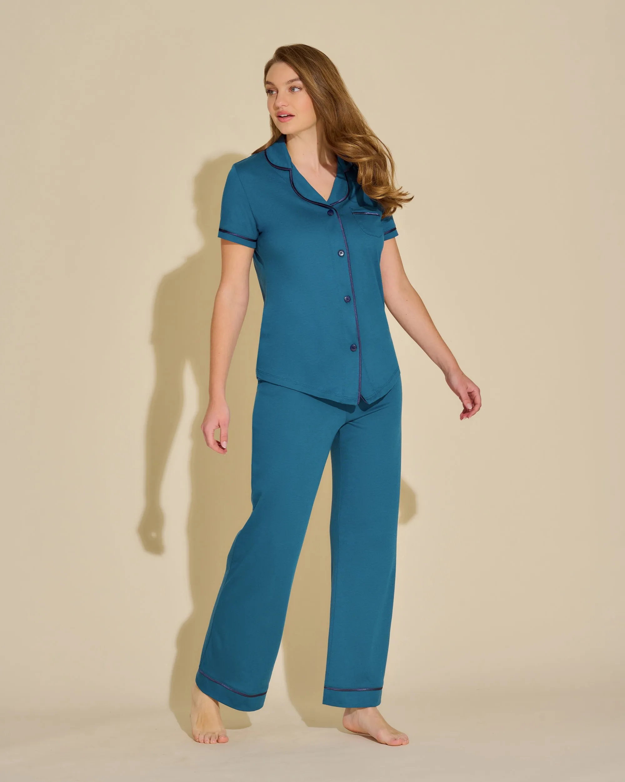 Kurzrmeliges Top & Hose Pyjama-Set