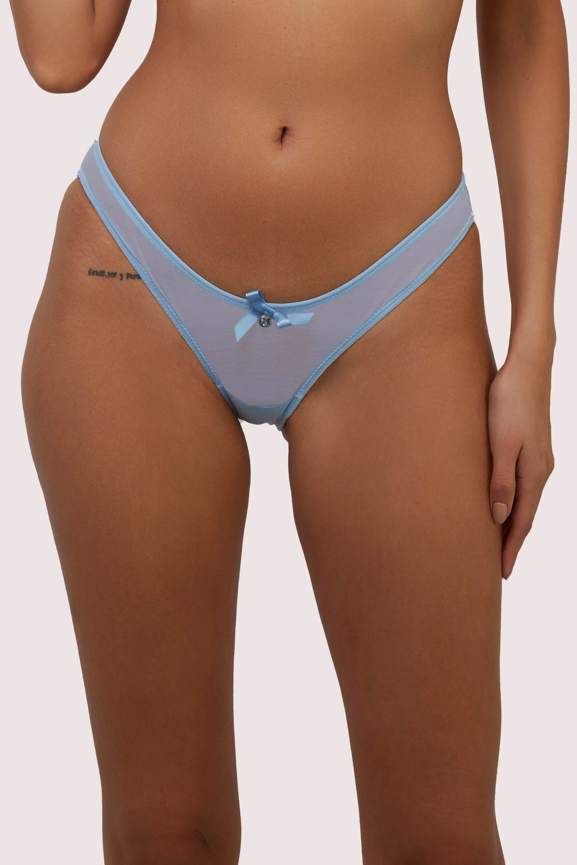 Lulu Baby Blue Diamant Marabou Brief