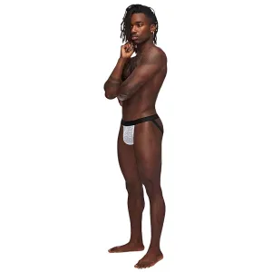 Male Power Sneak Peek Strappy Ring Jock White L/XL