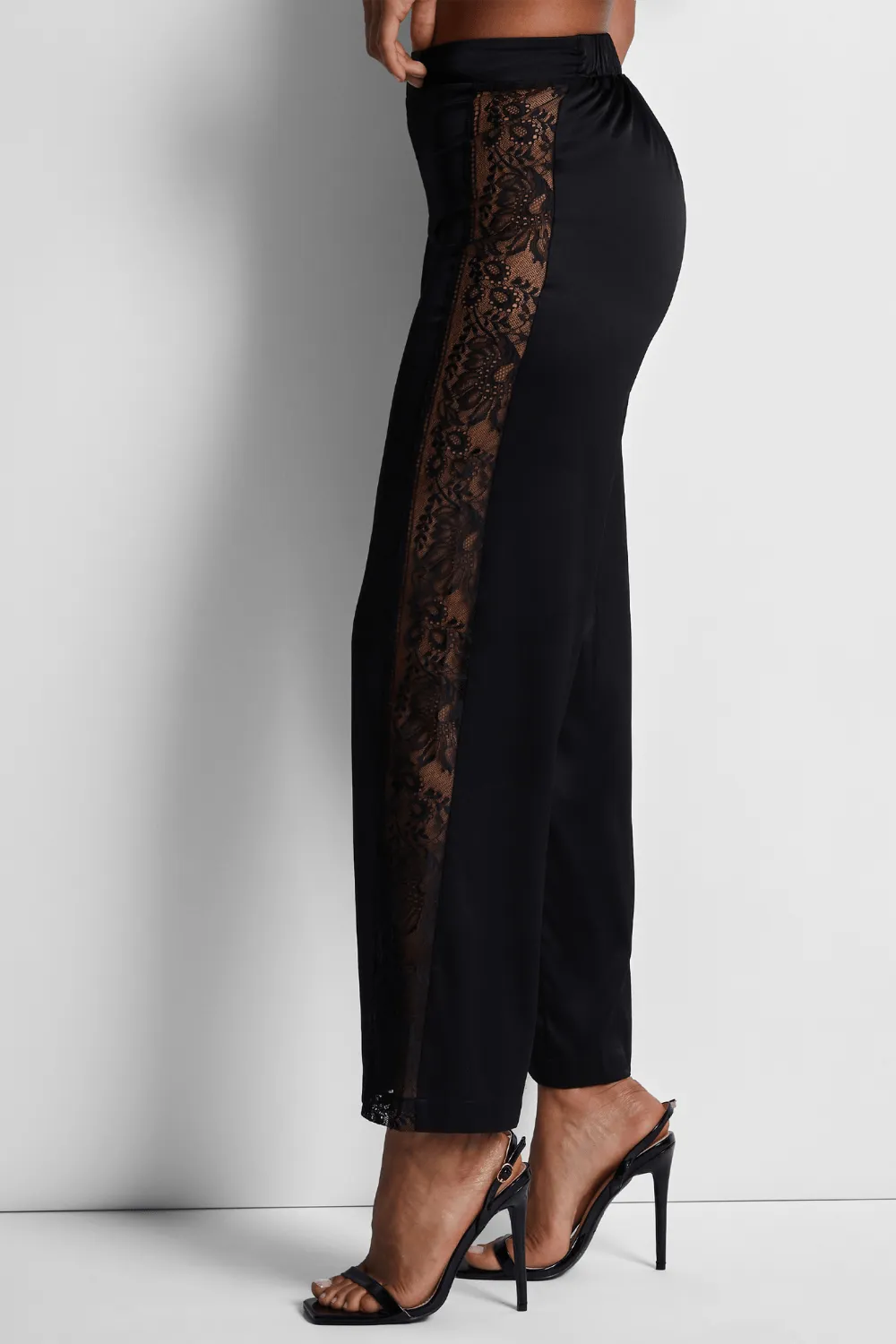 Midnight Whisper Silk Trousers Black