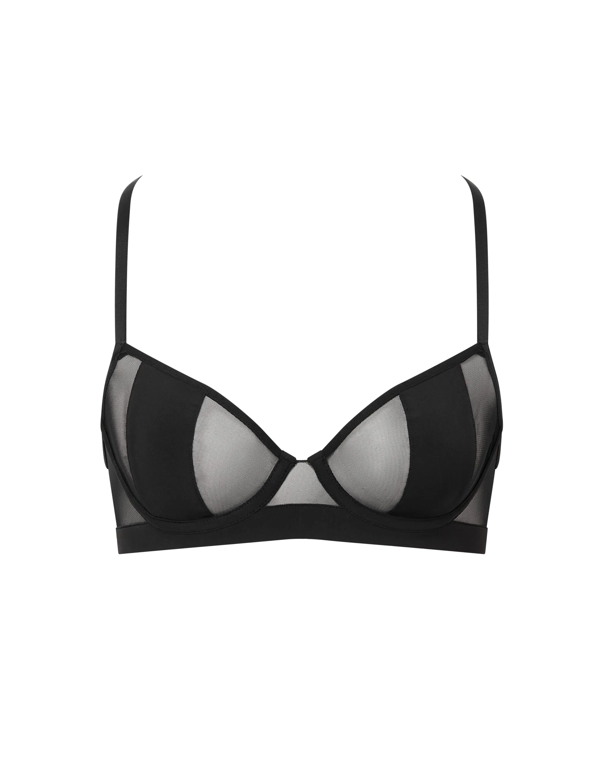 Orla Sheer Mesh Bra Black