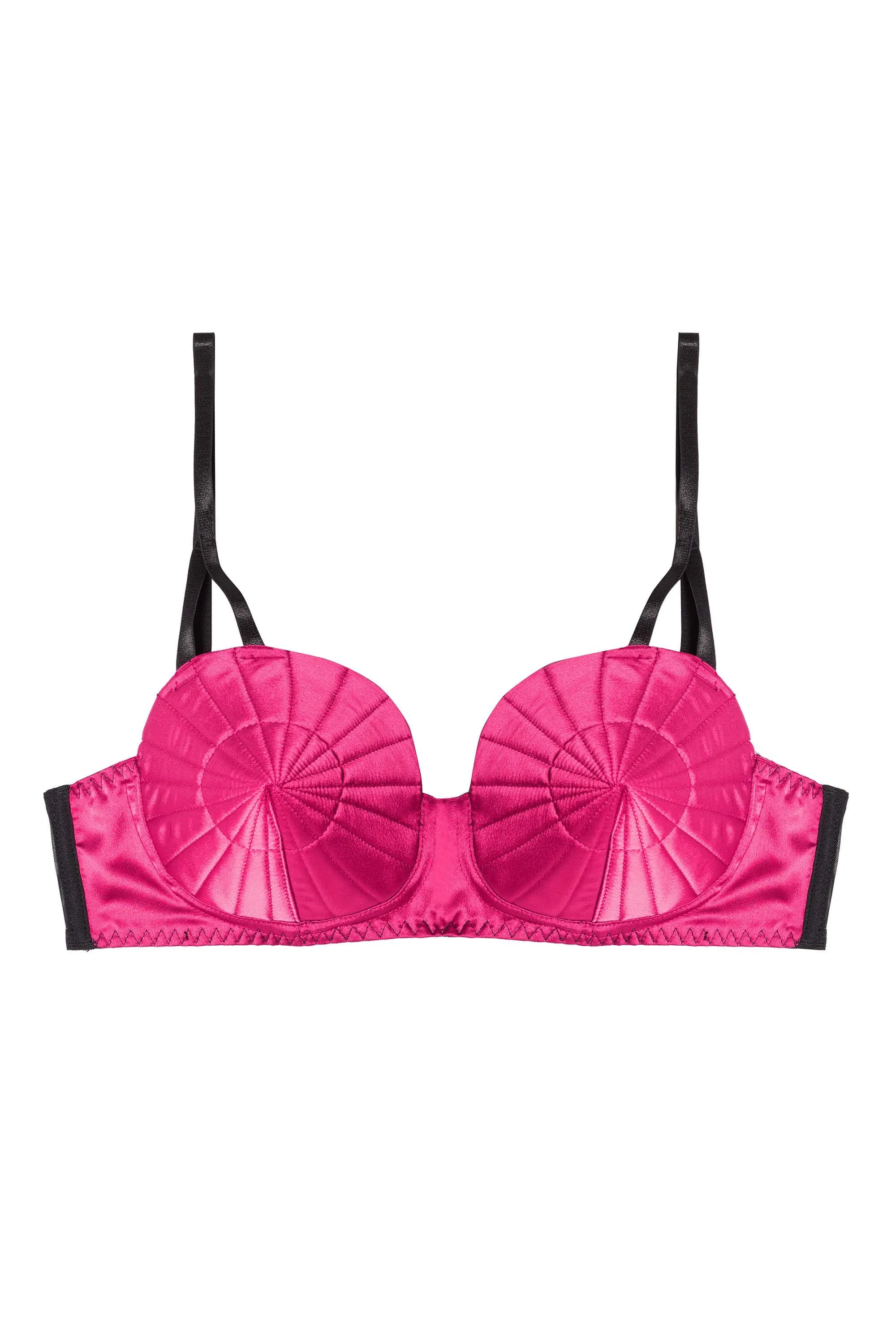 Retro Futuristic Bullet Bra Hot Pink
