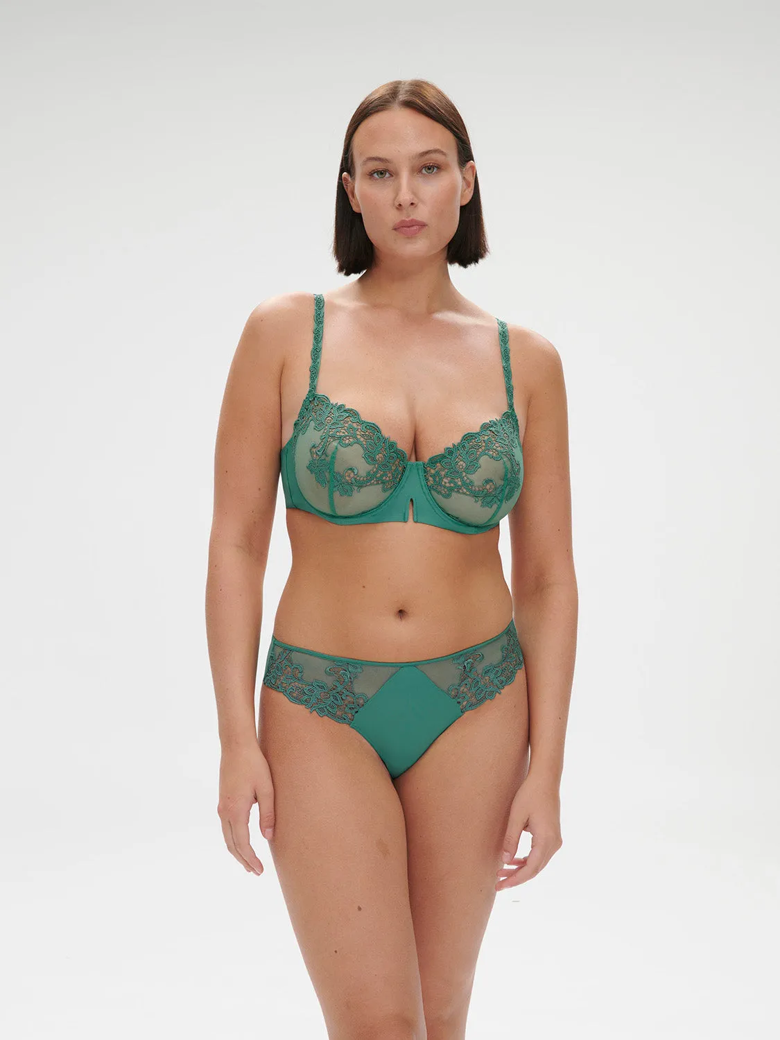 Saga Sheer Demi - Garden Green