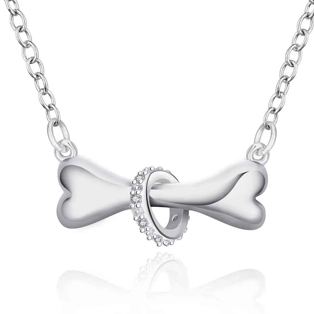 silver plated Chain bone for circle Necklaces Pendants Men jewelry 624 ELY