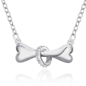 silver plated Chain bone for circle Necklaces Pendants Men jewelry 624 ELY