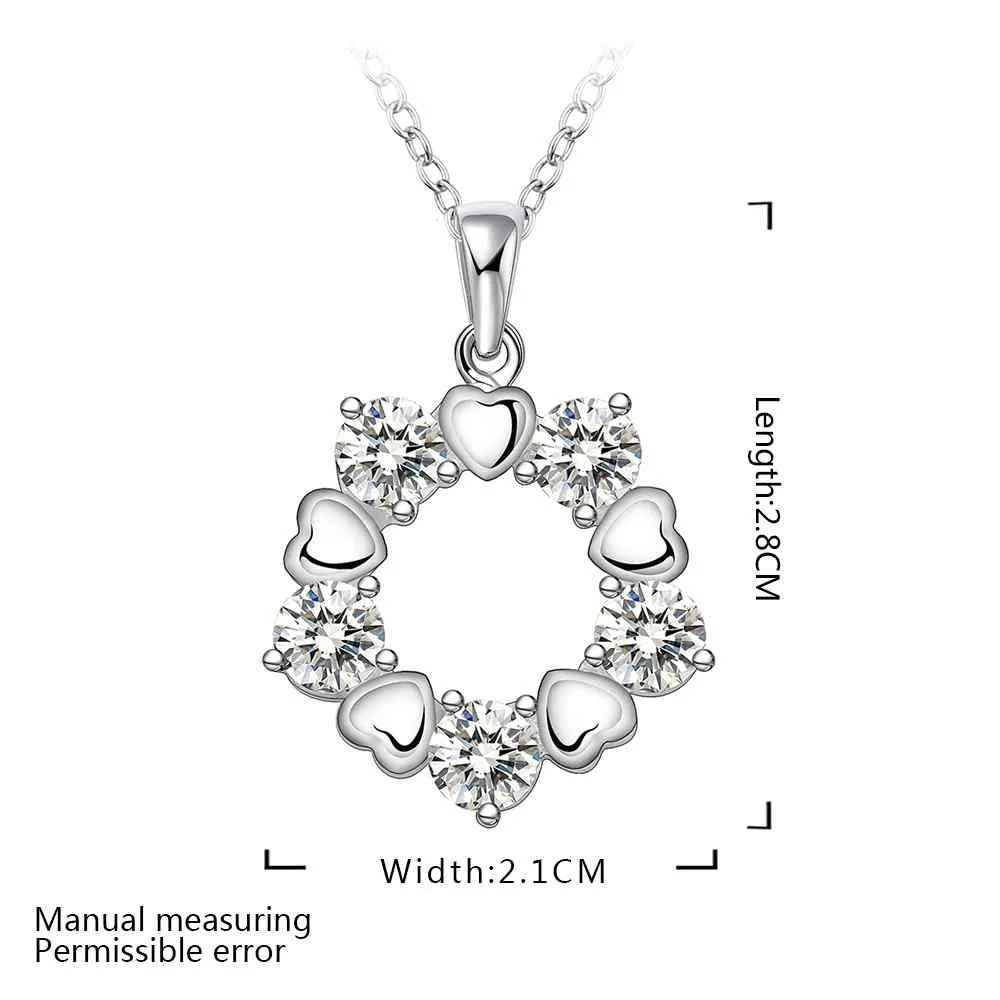 silver plated Chain circle flower Necklaces Pendants Men jewelry 566 ELY