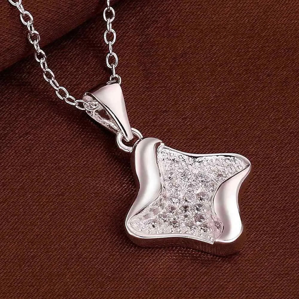 silver plated Chain like star or not Necklaces Pendants Men jewelry 625 ELY