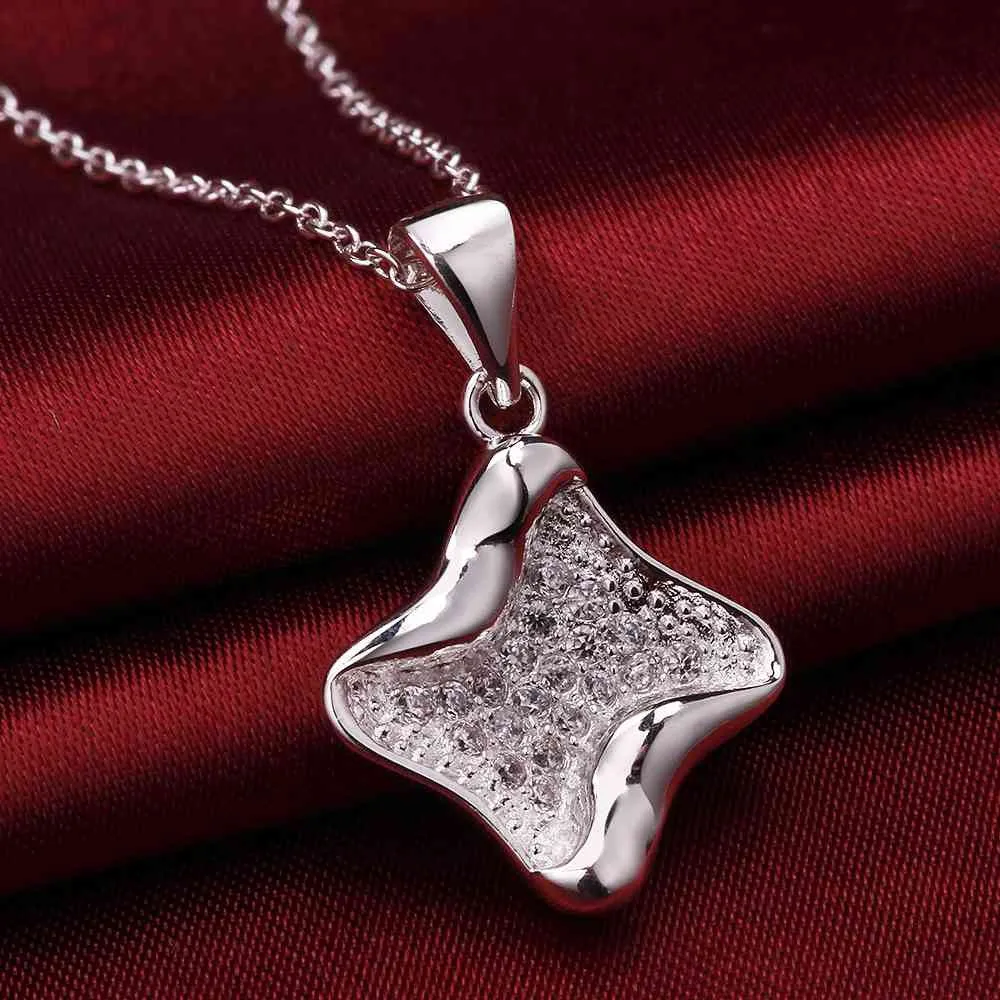 silver plated Chain like star or not Necklaces Pendants Men jewelry 625 ELY