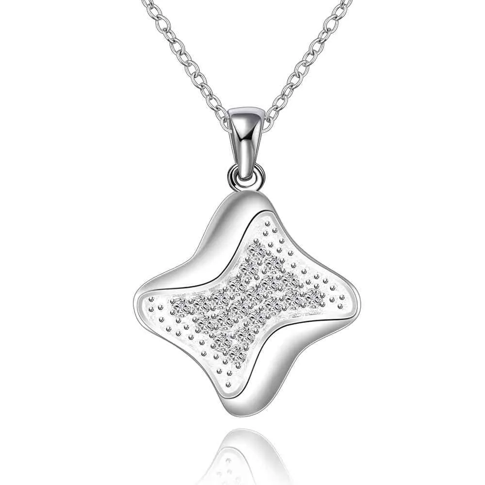 silver plated Chain like star or not Necklaces Pendants Men jewelry 625 ELY