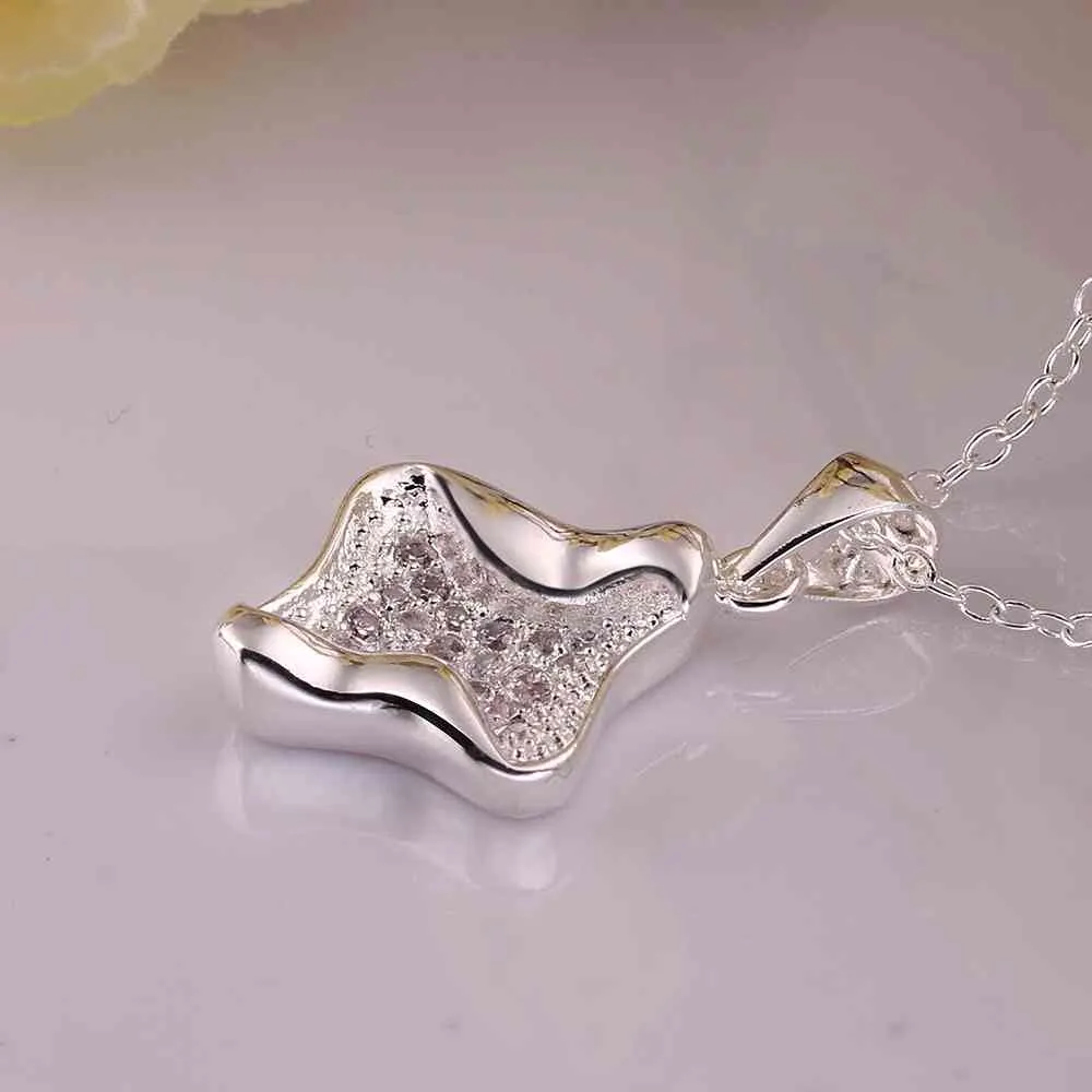 silver plated Chain like star or not Necklaces Pendants Men jewelry 625 ELY