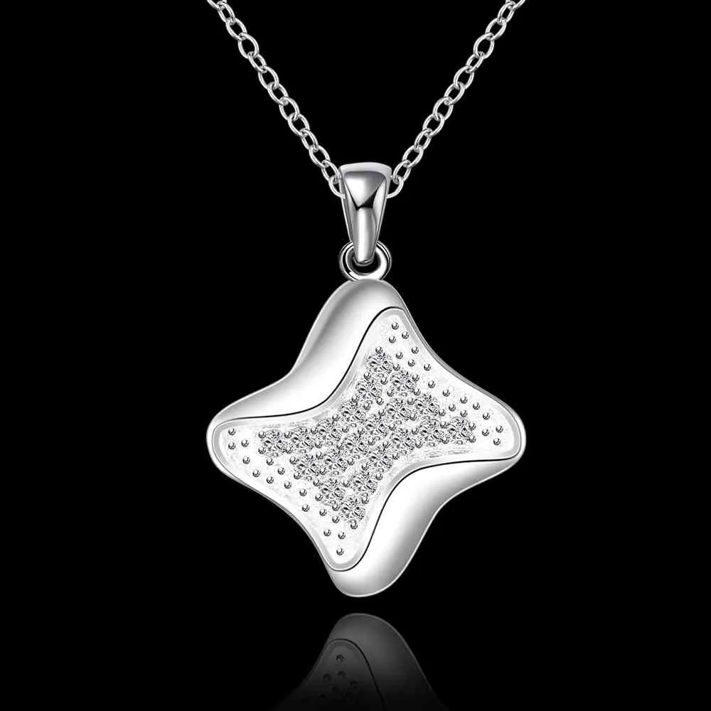 silver plated Chain like star or not Necklaces Pendants Men jewelry 625 ELY