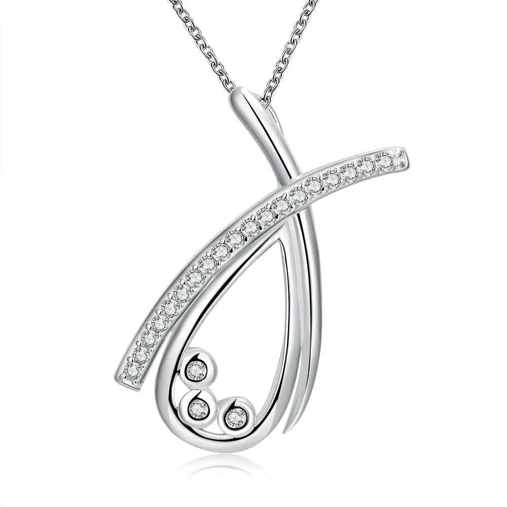 silver plated necklaces & pendants Teardrop shaped insets colar vintage diy 699 ELY