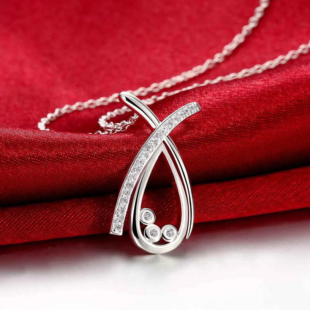 silver plated necklaces & pendants Teardrop shaped insets colar vintage diy 699 ELY