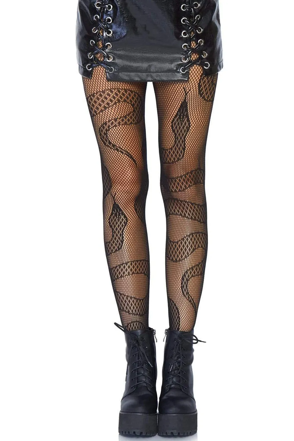 Snake Fishnet Pantyhose