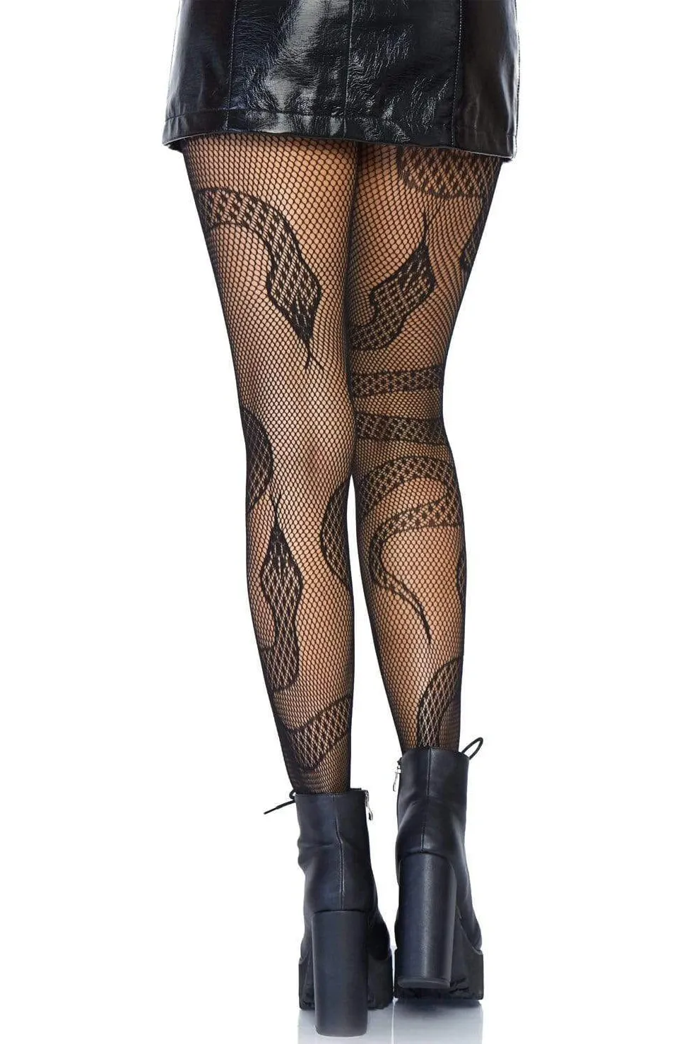 Snake Fishnet Pantyhose