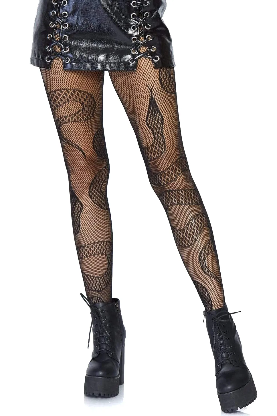 Snake Fishnet Pantyhose