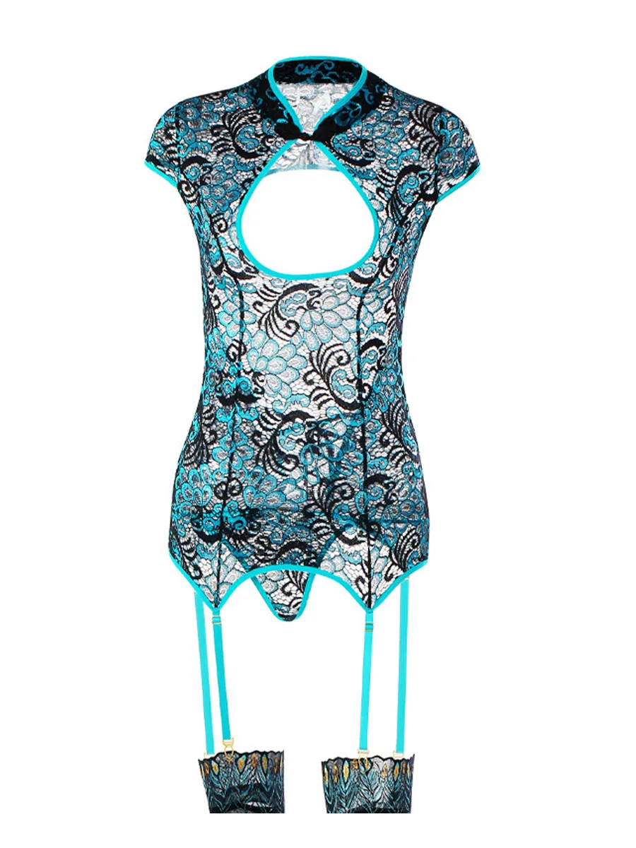 Vintage Embroidery Lace Lingerie Set