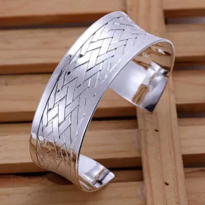 Vintage Love silver Bracelet & Bangle Finished Weaved women pulseras accessories SMTB 31 ELY