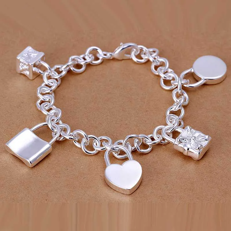 Vintage Love silver pulseras Five lock one direction bijoux women158 ELY