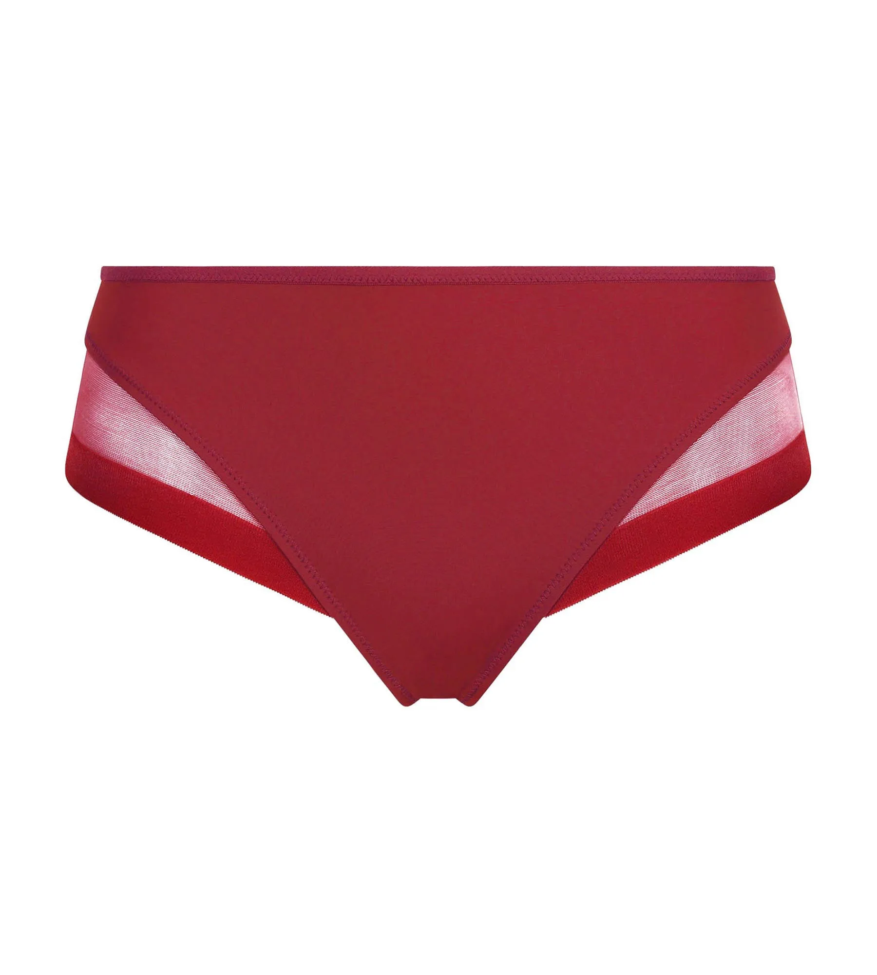 Women's briefs in microfiber and tulle Poppy Red Dim Generous