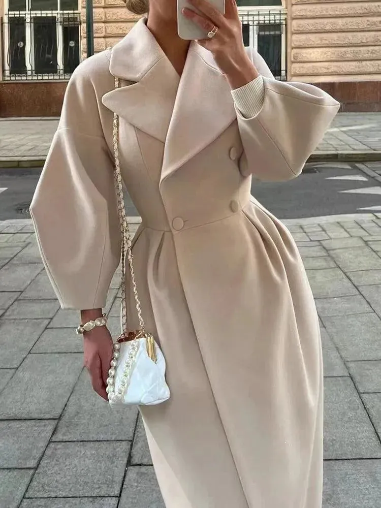 Women's Lantern Sleeve Overcoat