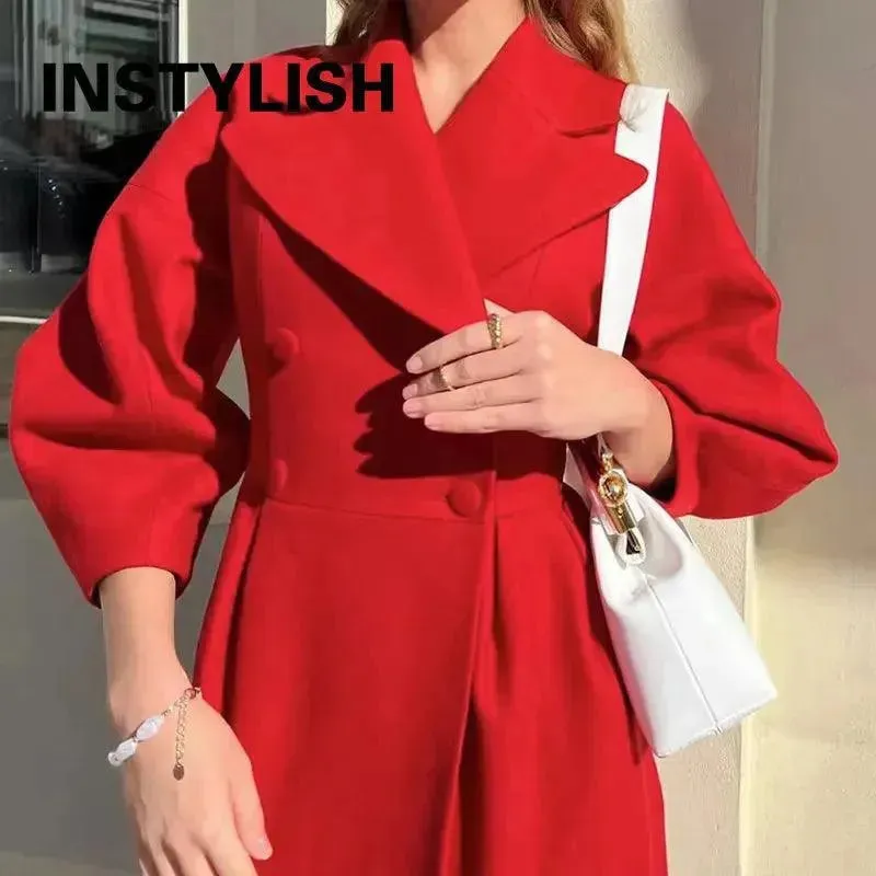 Women's Lantern Sleeve Overcoat