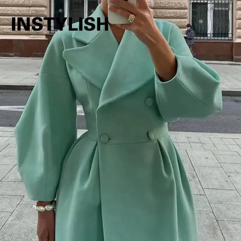 Women's Lantern Sleeve Overcoat
