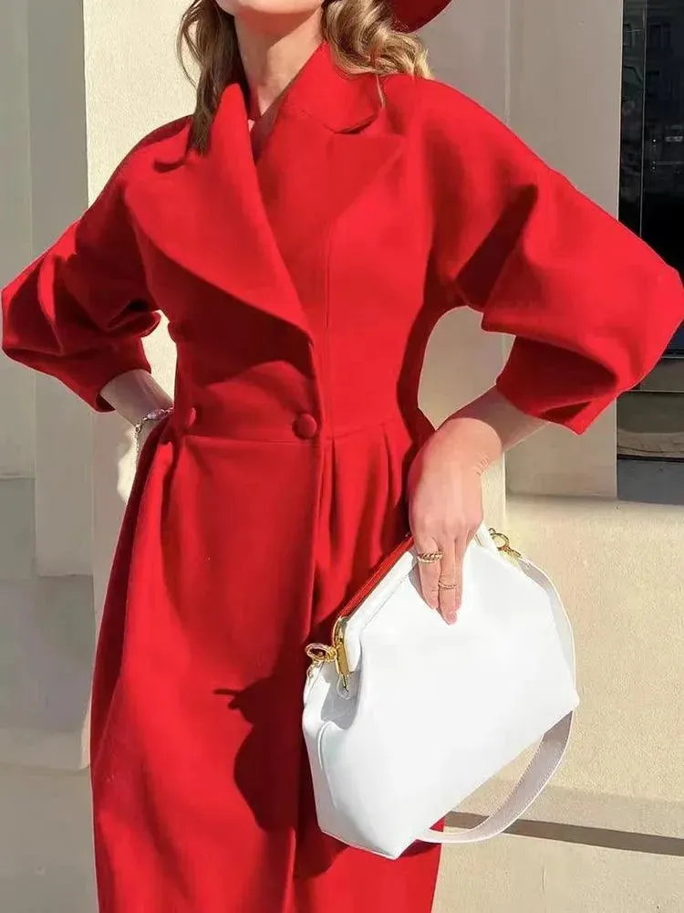 Women's Lantern Sleeve Overcoat